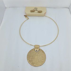 New the Sak Women's  Moonwalk Circle choker gold tone Necklace